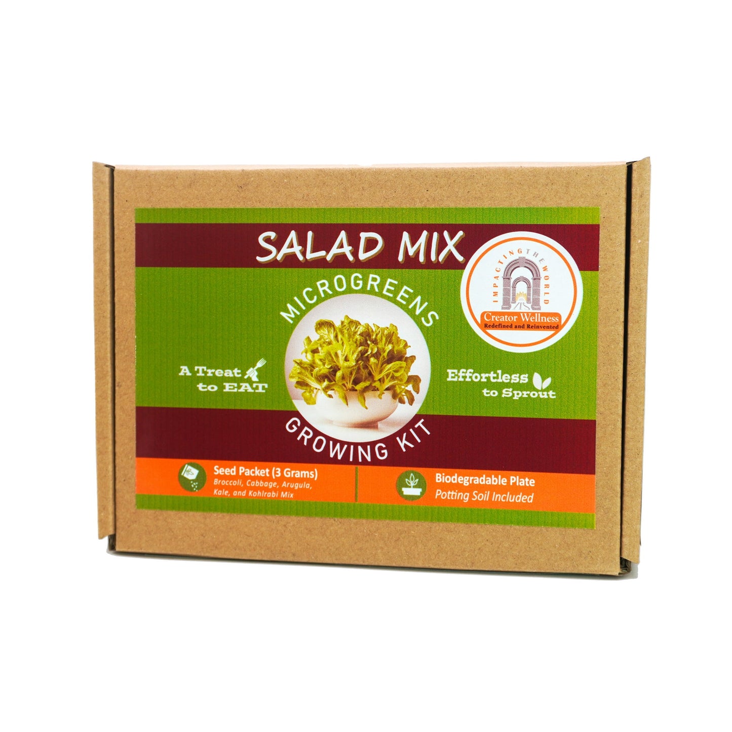 Salad Mix Microgreens Growing Kit by Creator Wellness, Perfect for Salads