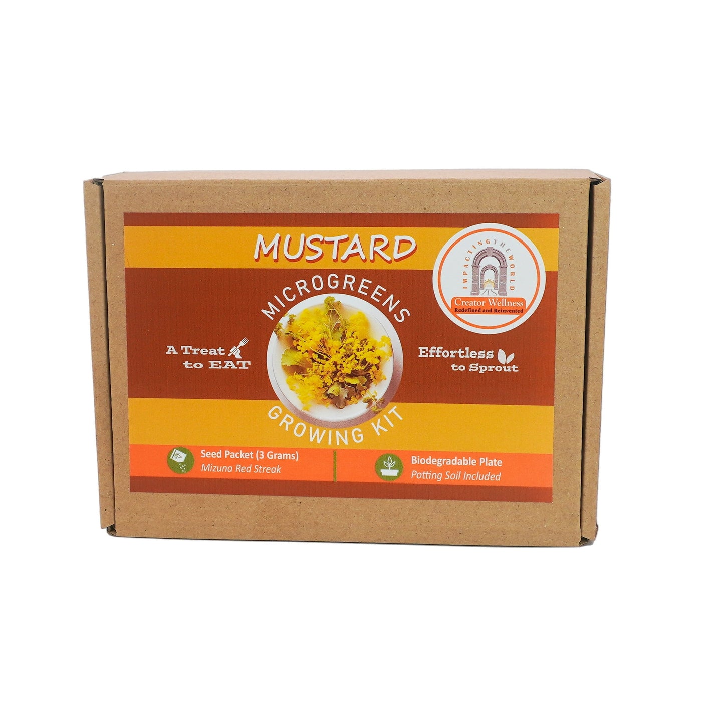 Mustard Microgreens Growing Kit by Creator Wellness, Easy Indoor Gardening
