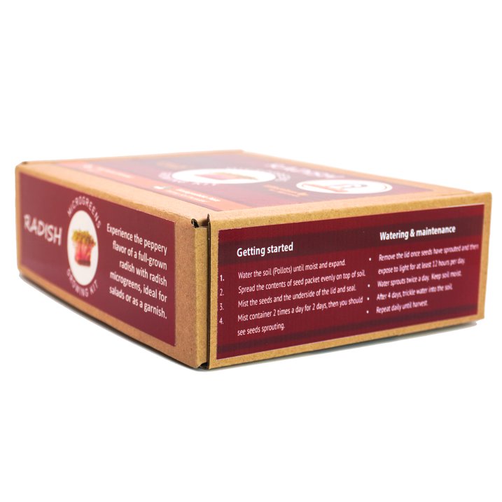 Radish Microgreen Growing Kit by Creator Wellness, Quick Harvest in 10 Days