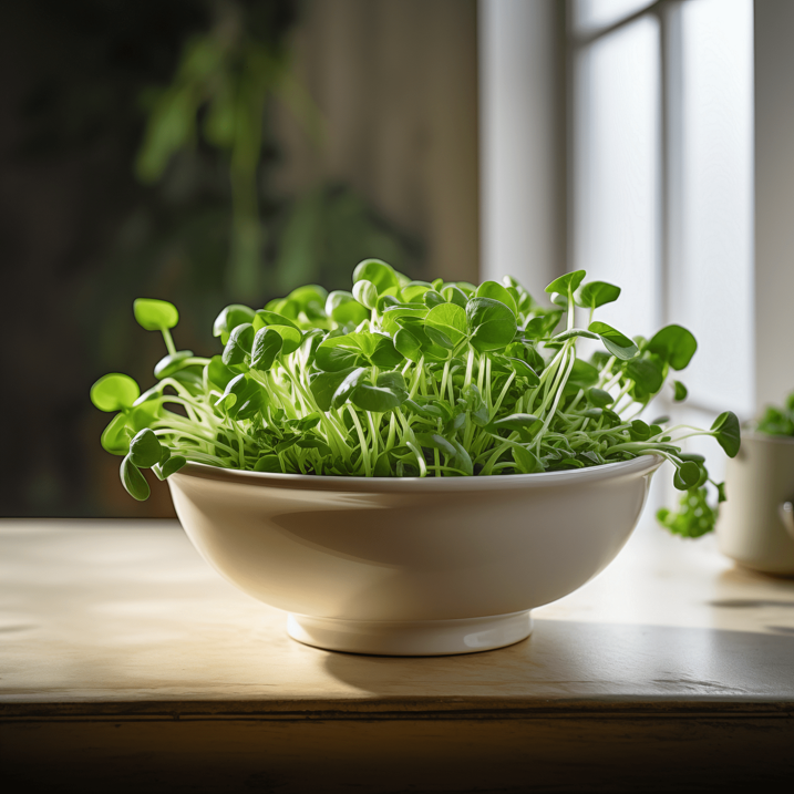 Pea Shoots Microgreens Growing Kit by Creator Wellness, Grow Fresh Greens