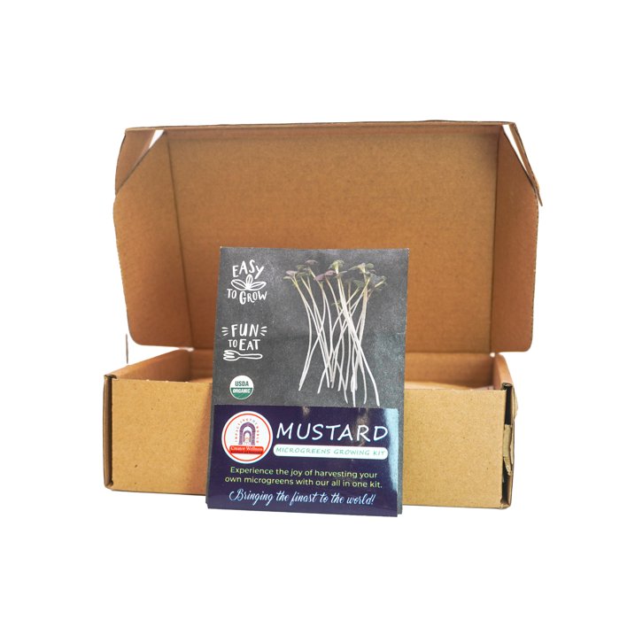 Mustard Microgreens Growing Kit by Creator Wellness, Easy Indoor Gardening