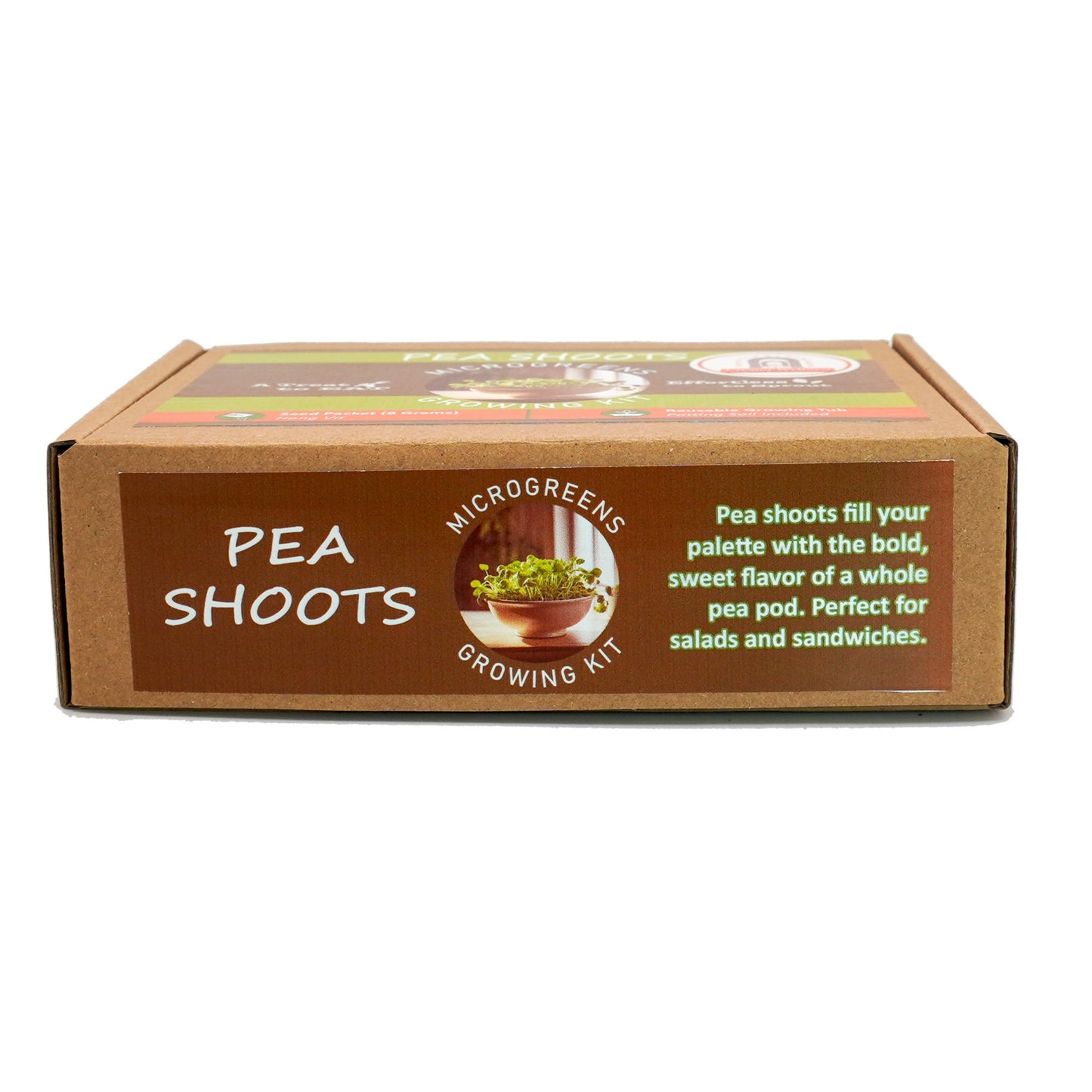 Pea Shoots Microgreens Growing Kit by Creator Wellness, Grow Fresh Greens