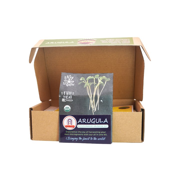 Arugula Microgreens Growing Kit by Creator Wellness, Spicy and Fresh Greens