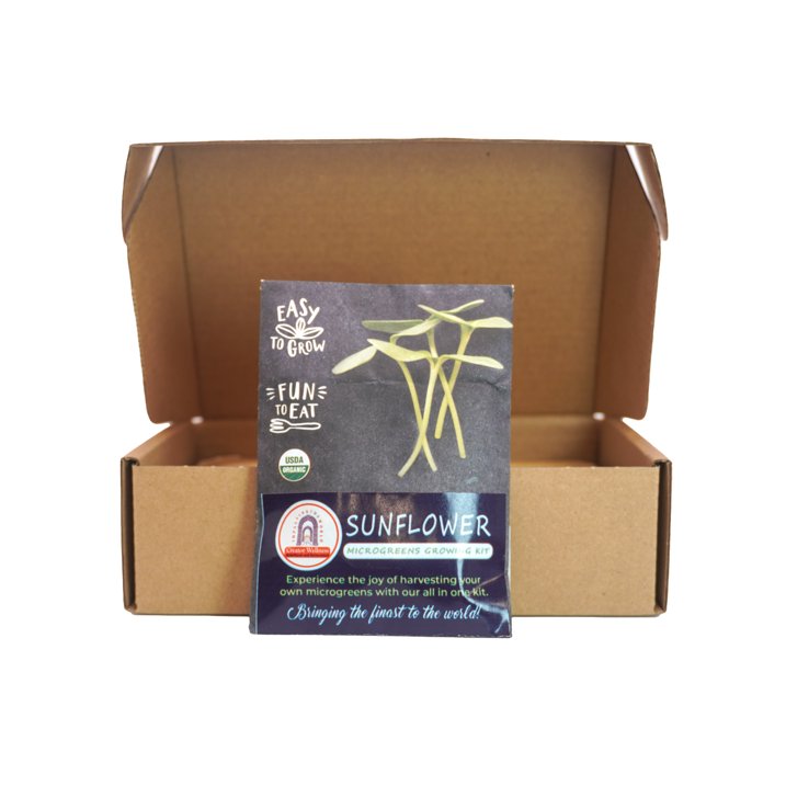 Sunflower Microgreen Growing Kit by Creator Wellness, All-in-One Kit