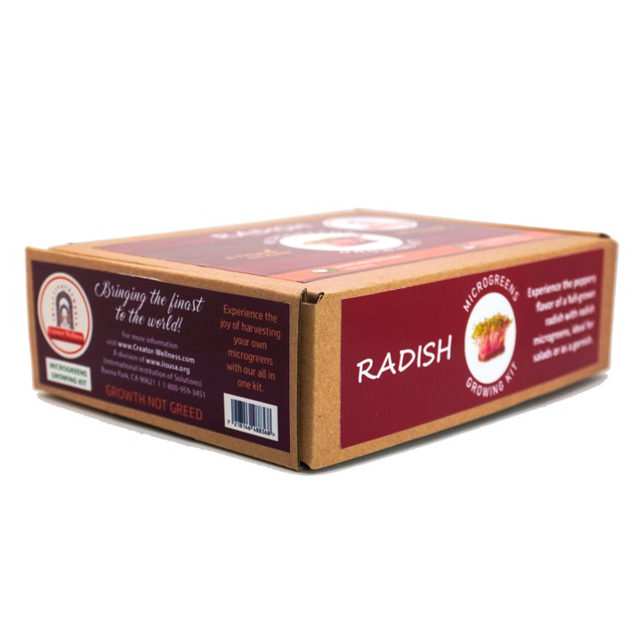 Radish Microgreen Growing Kit by Creator Wellness, Quick Harvest in 10 Days