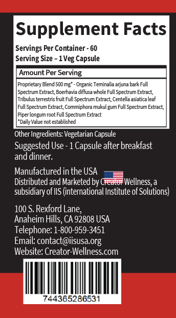 Cardio Aid (Healthy Heart) | Dietary Supplement | 60 Vegetarian Capsules