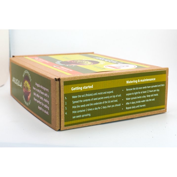 Arugula Microgreens Growing Kit by Creator Wellness, Spicy and Fresh Greens