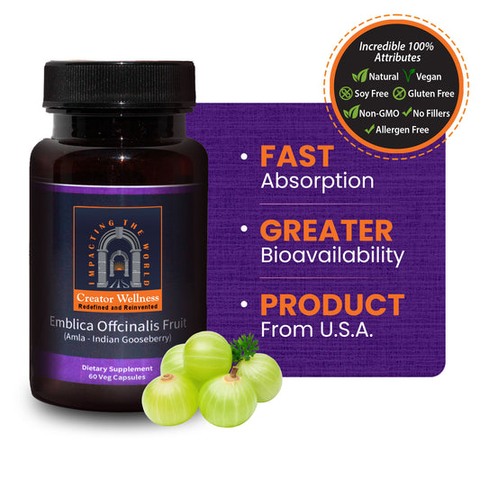 Amla Supplement | 225mg Indian Gooseberry Extract | 60 Caps