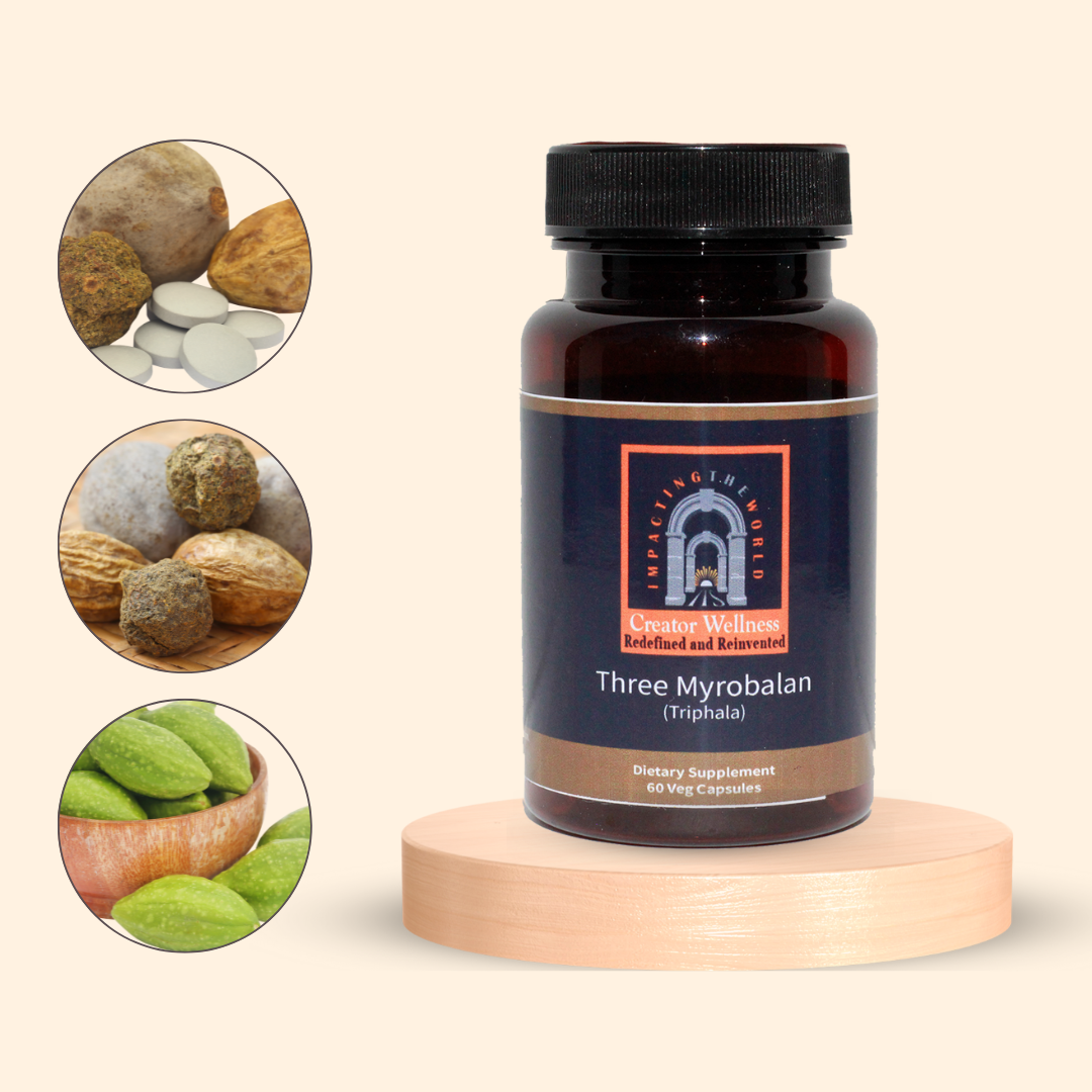 Three Myrobalan - Triphala | 225mg Extract | Healthy Gut and Immune System | 60 Capsules