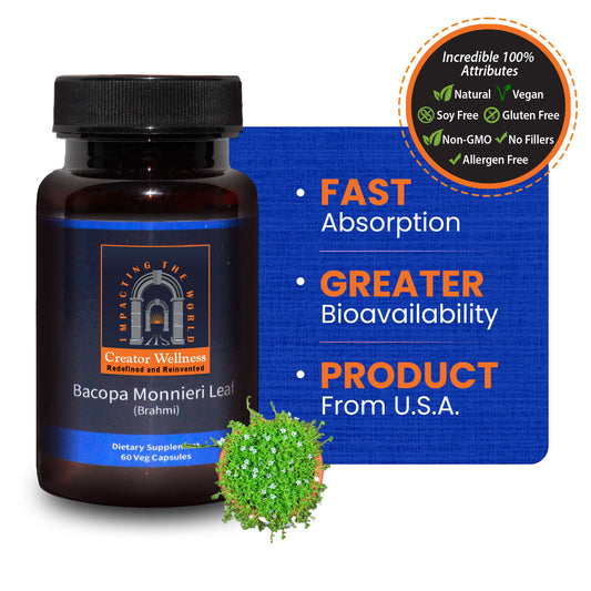 Bacopa Monnieri Leaf - Brahmi | 60 Veg Capsules