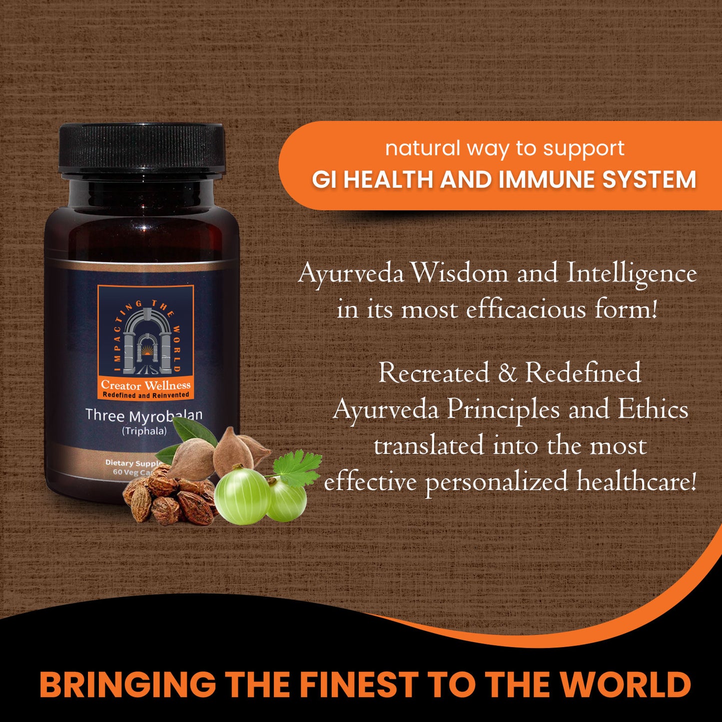 Three Myrobalan - Triphala | 225mg Extract | Healthy Gut and Immune System | 60 Capsules