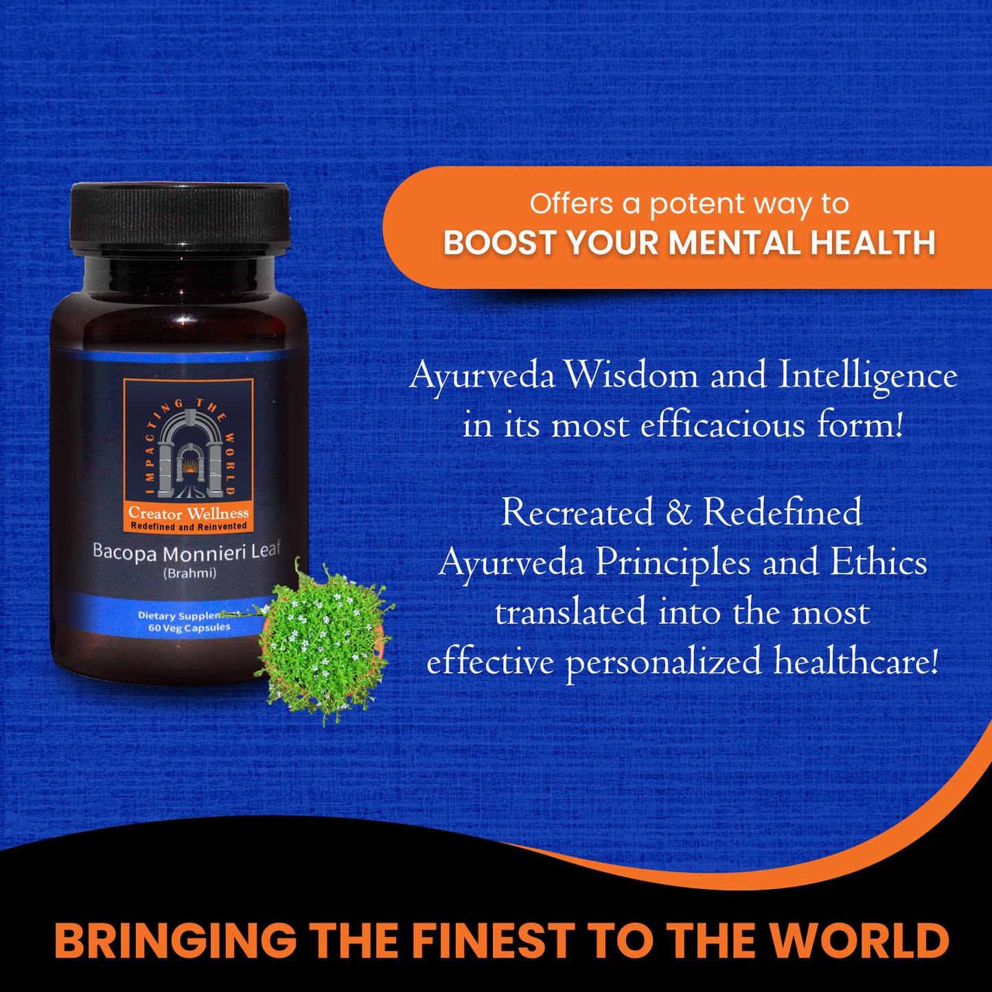 Bacopa Monnieri Leaf - Brahmi | 60 Veg Capsules