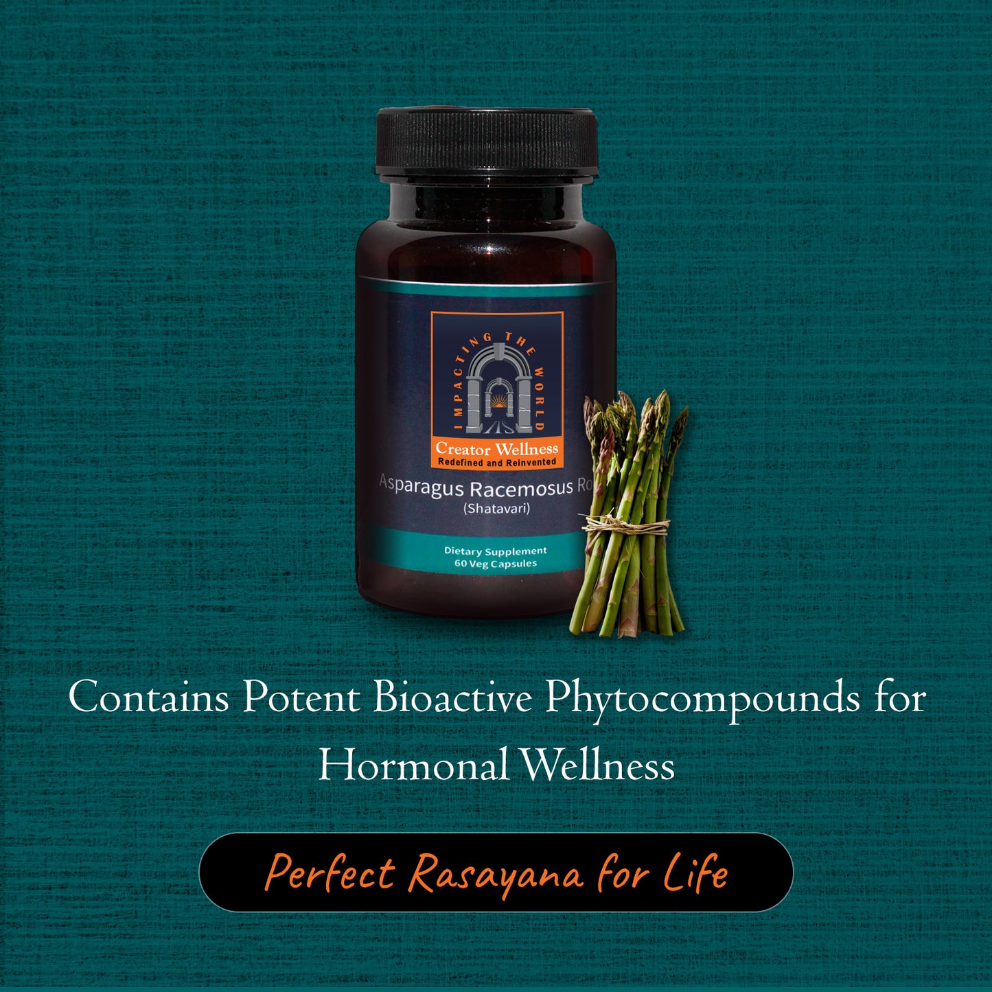 Shatavari - Asparagus Racemosus Root | 225mg Extract | 60 Veg Capsules