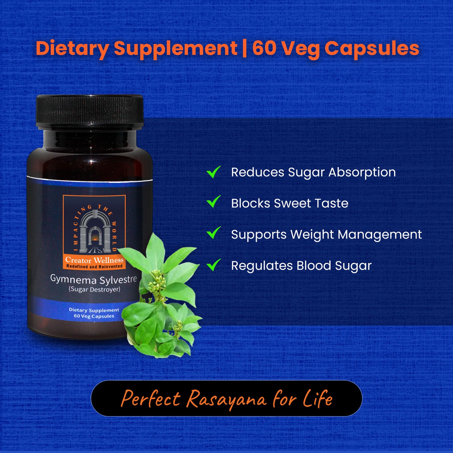 Gymnema sylvestre - Sugar Destroyer | 225mg Extract | 60 Capsules