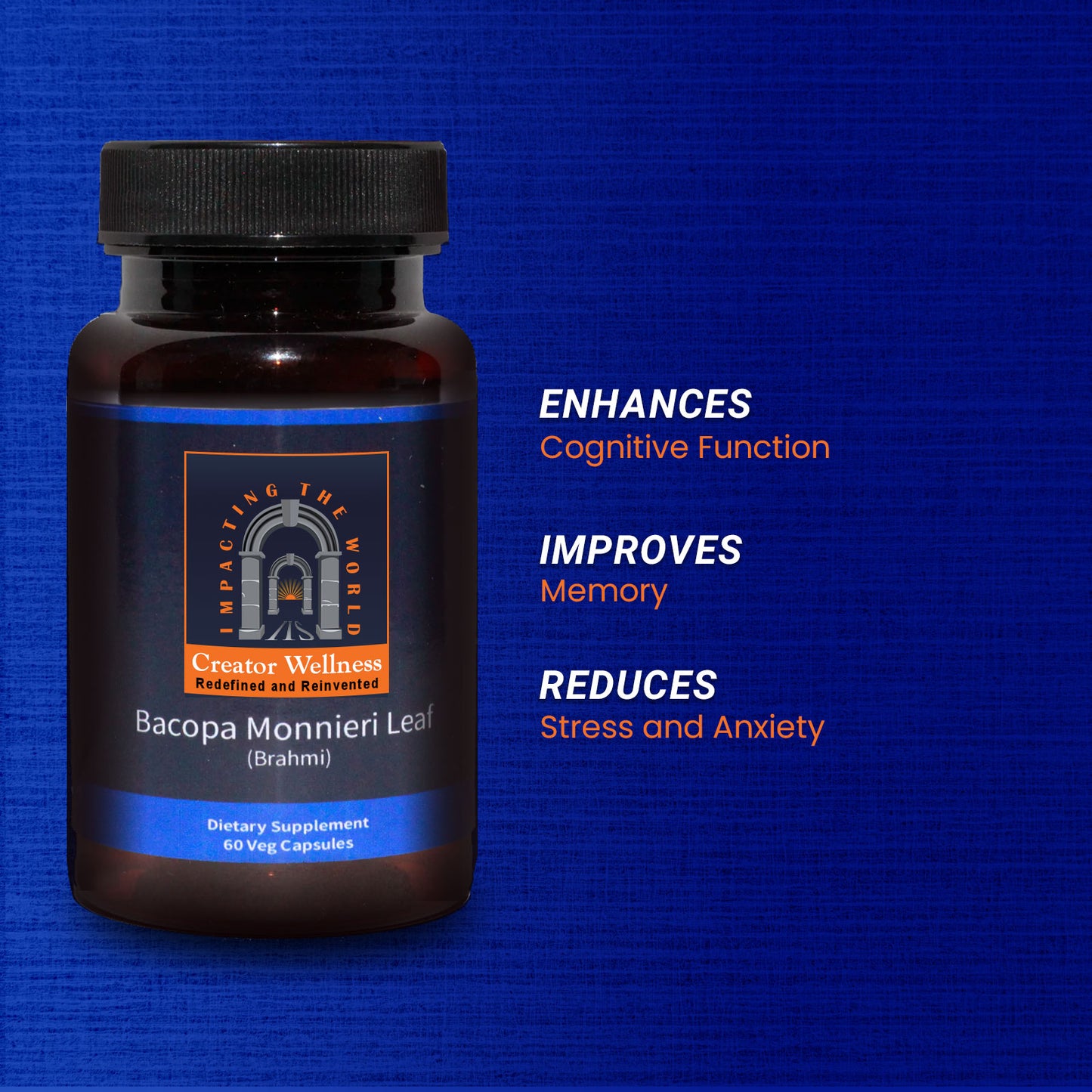 Bacopa Monnieri Leaf - Brahmi | 60 Veg Capsules