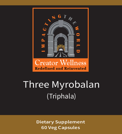 Three Myrobalan - Triphala | 225mg Extract | Healthy Gut and Immune System | 60 Capsules