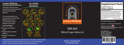 DM Aid - Blood Sugar Balance | 600mg Extract | 60 Capsules