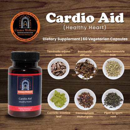 Cardio Aid (Healthy Heart) | Dietary Supplement | 60 Vegetarian Capsules