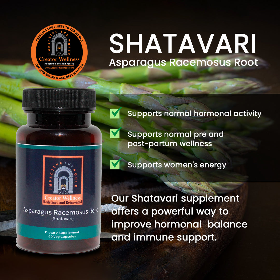 Shatavari - Asparagus Racemosus Root | 225mg Extract | 60 Veg Capsules