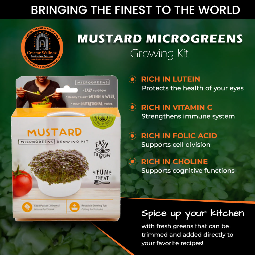 Mustard Microgreens Growing Kit