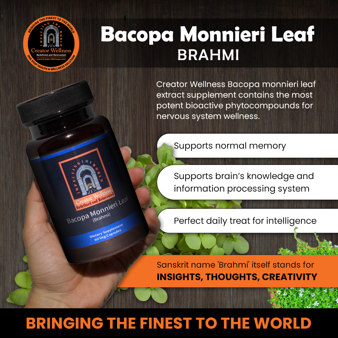 Bacopa Monnieri Leaf - Brahmi | 60 Veg Capsules