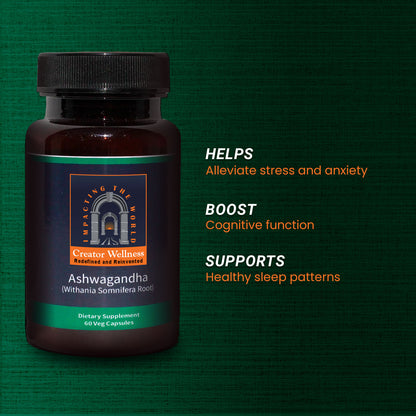 Ashwagandha - Withania Somnifera Root | 225mg Root Extract | 60 Capsules