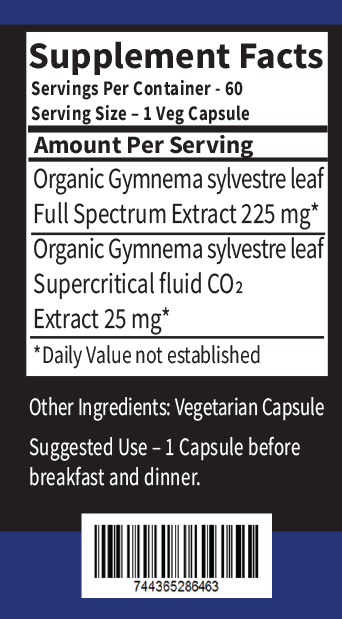 Gymnema sylvestre - Sugar Destroyer   |   225mg Extract   |   60 Capsules